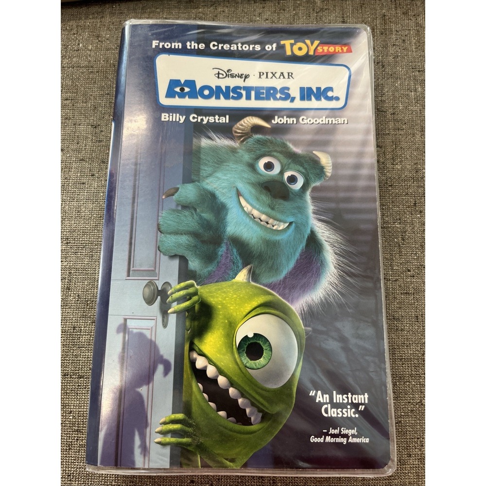 Monsters Inc VHS‎ Video 2001 Disney Pixar Clam Shell Blue Tape